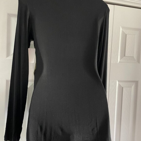 Patrizia Luca Sleek Knit Long Sleeve Top Zipper flare sides - NWT - Picture 9 of 14